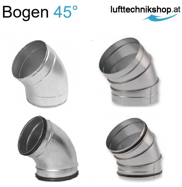 Bogen 45° mit oder ohne Dichtring